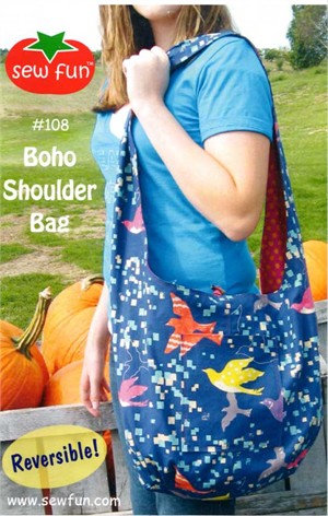 Sewing Pattern, Sew Fun, Boho Shoulder Bag